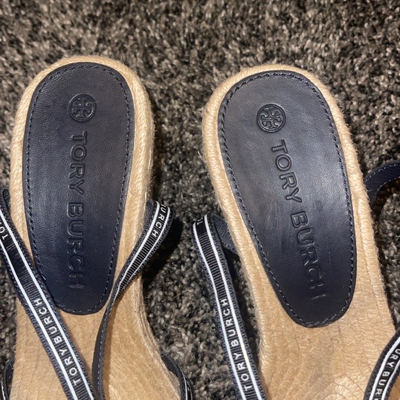 Tory Burch Women's Tory Ribbon Espadrille Wedge Sandals - Picture 11 of 11